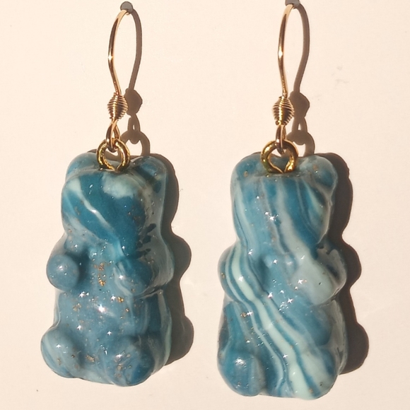 Gummy Bear Clay Hook Earrings - Picture 2 of 2
